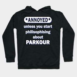 Parkour Runner Run Retro Saying Men Team Hoodie